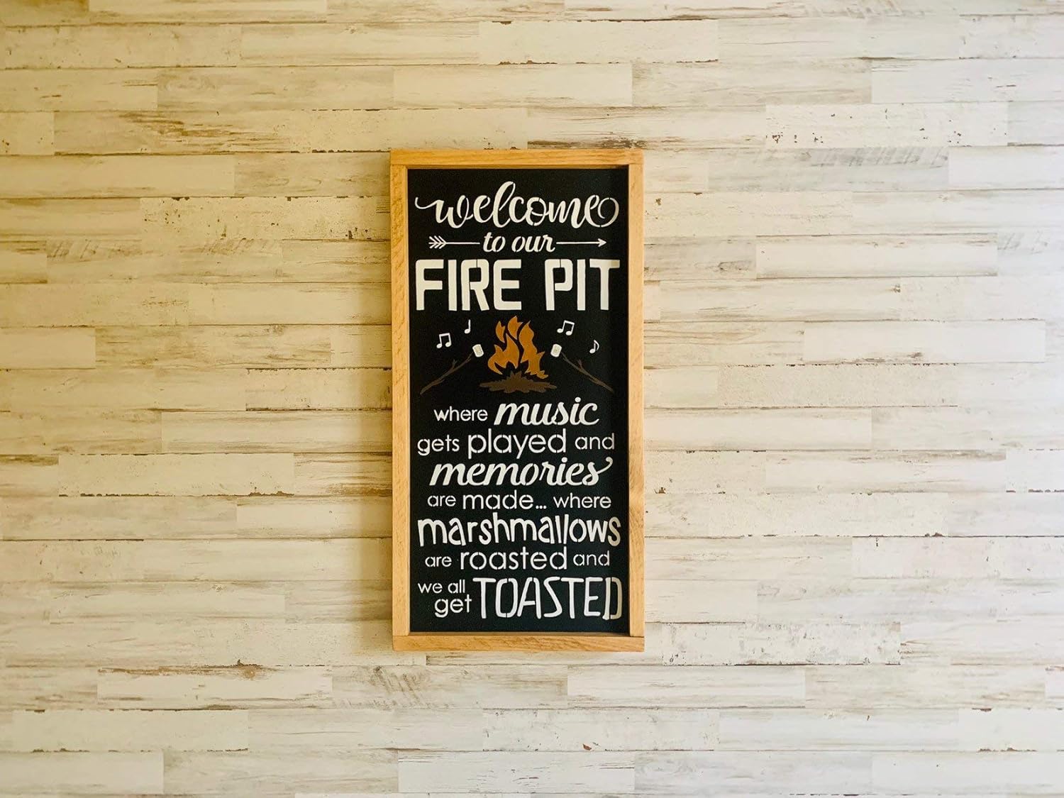 Amazon Com Celycasy Fire Pit Welcome Sign Welcome To Our Firepit