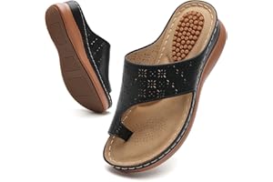 Tilocow Wedge Sandals for Women 2025, Casual Slip on Summer Sandals, Comfortable Orthopedic Flip Flops, Platform Sandals Women