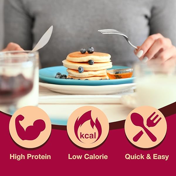 PROTIDIET BLUEBERRY PROTEIN PANCAKES – LOW SUGAR, LOW FAT, HIGH PROTEIN SNACKS FOR ADULTS – NUTRITIOUS MEAL REPLACEMENT – PERFECT ON-THE-GO PROTEIN PANCAKE MIX – 7 BLUEBERRY PANCAKES PER BOX