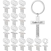 cobee 45PCS 15 Styles Christian Cross Keychain, Inspirational Cross Keychain for Men Bible Verse Key Chain Scripture Keyrings Religious Gift for Women Men Church Party Favor Gifts