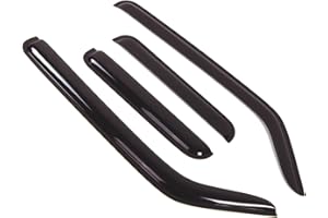 TuningPros Outside Mount Window Vent Visors Rain Guards Compatible with Honda Element 2003-2011 | Side Window Wind Deflectors Rain Shields | Smoke Tinted, 4 Pcs Set, DGWV-232