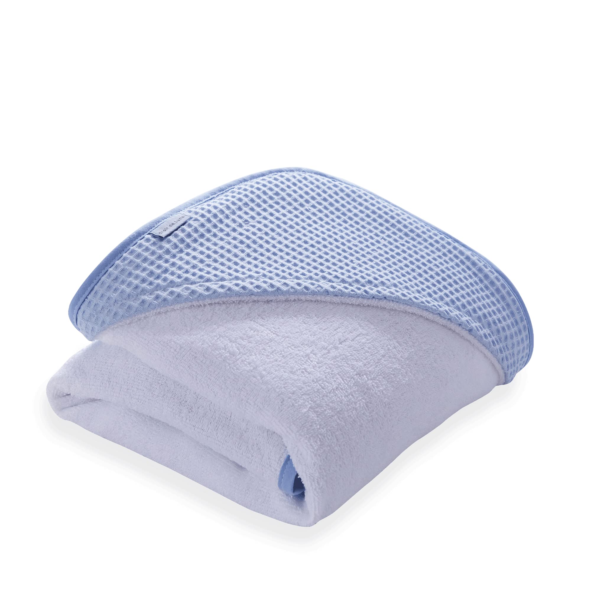 Luxury Waffle Hooded Baby Towel - Blue