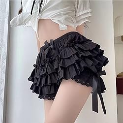 Vibsion Womens Lolita Bloomers Maid Ruffles Pumpkin