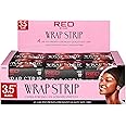 Red by Kiss Hair Wrapping Strip, Ultra Strong 2X Longer Stretch, 40 Strips, Suitable for Wet/Dry Hair, White, Styling Paper for Sleek Hairstyles (3.5", Black, 6 PACK)