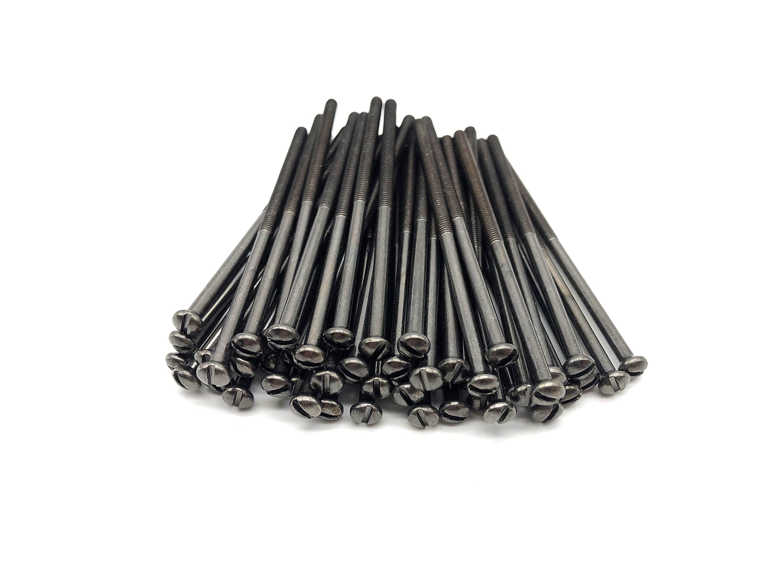 M3.5 Black Nickel Electrical Socket Screws, 75mm, For Switches, Light Switch, Plug Sockets, 3.5mm x 75mm, (50)