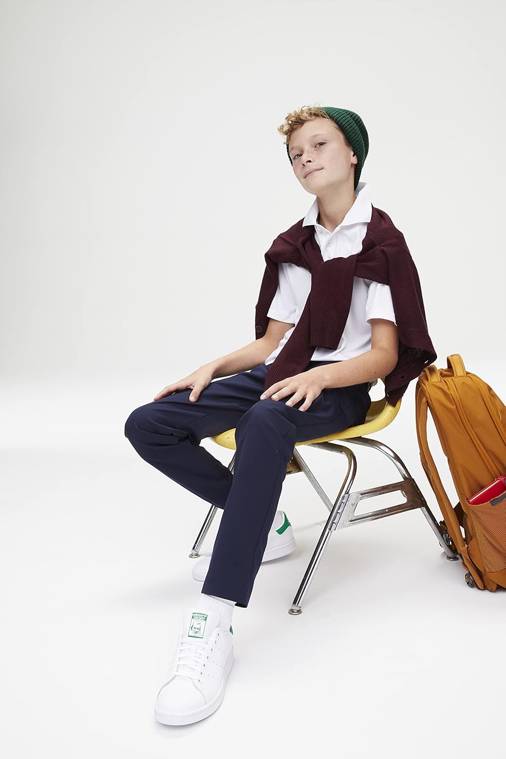 French Toast Boys' Anti-Pill V-Neck Cardigan Sweater (Standard & Husky): Clothing