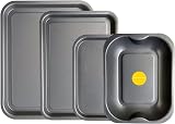 Kitcheneur 4-Pack Baking and Roasting Tray Set 38cm 35cm 28cm Non-Stick view 1