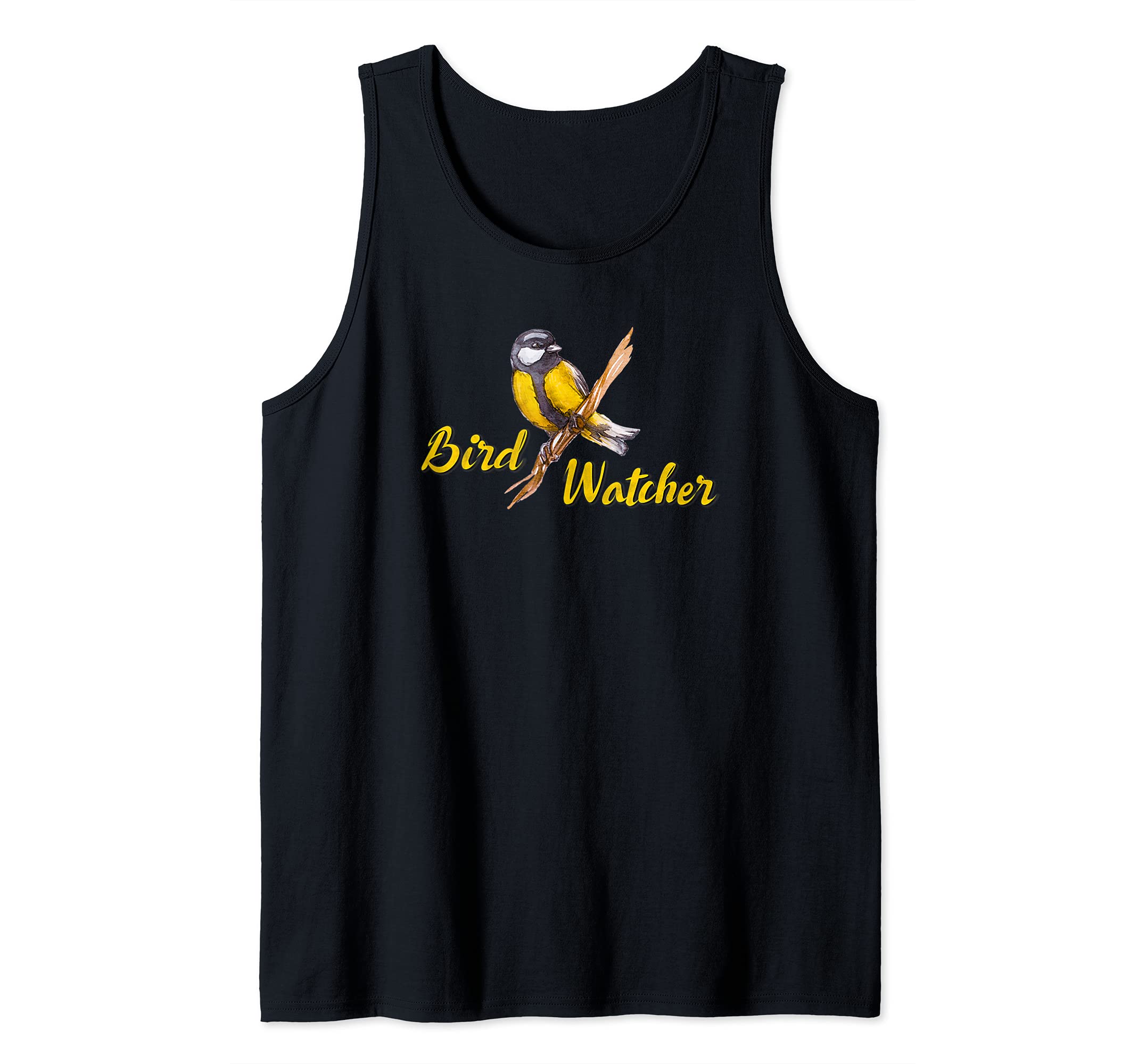 Bird Watcher Watercolor Great Tit Bird Tank Top