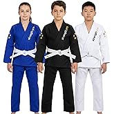 Strength Pro Bjj Gi Kids Brazilian Jiu Jitsu Gi with IBJJF Lightweight Preshrunk Fabric Jiu Jitsu Karate Gi Kids