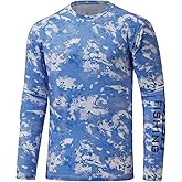 BASSDASH Men’s UPF 50+ Camo Long Sleeve Shirts Quick Dry Lightweight Performance Shirt for Outdoors Fishing Hiking