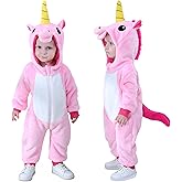 TONWHAR Infants Toddlers Halloween Cosplay Unicorn Costume Kids' Animal Outfit Snowsuit