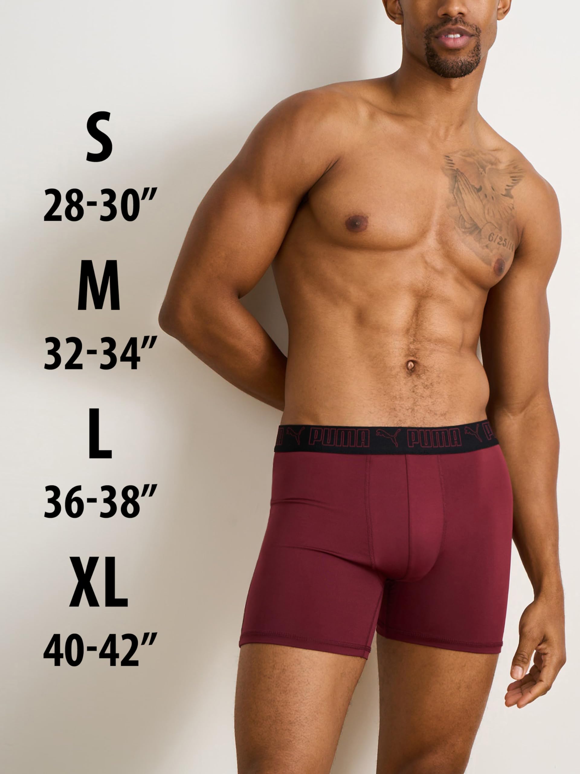 PUMA Men's 5 Pack Performance Boxer Briefs