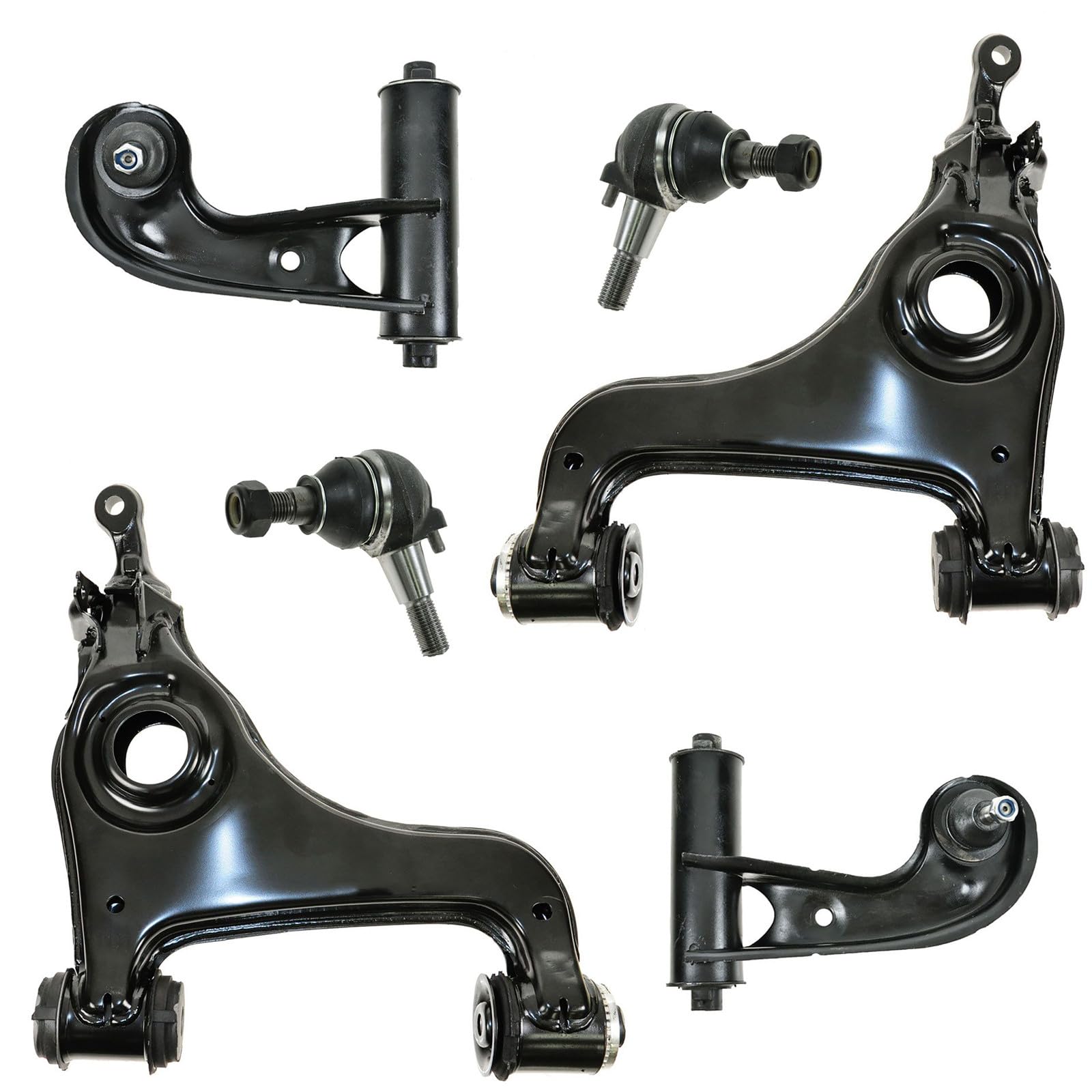 Photo 1 of TRQ Front Control Arm with Ball Joint Set 6 Piece Compatible with 1997-1999 Mercedes-Benz E300 1996-2002 E320 1997 E420 1998-2002 E430 1999-2002 E55 AMG