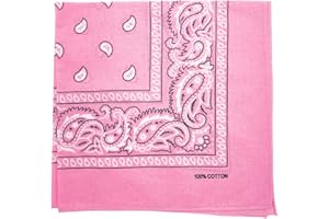 MDSTYLE 100% Cotton Bandana for Men & Women 22" x 22" Paisley Pattern Handkerchief Headband Scarf