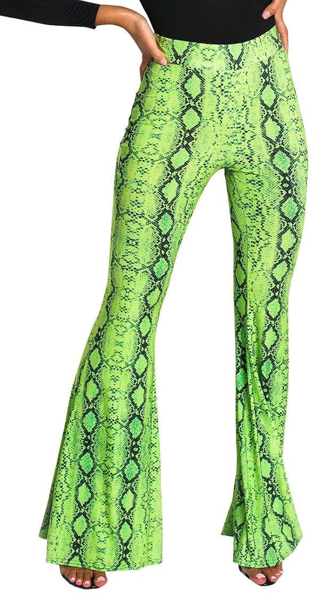 high waist snake print trousers