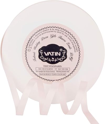 VATIN 22mm Double Faced Satin Ribbon Sideshow Rose 23m Spool
