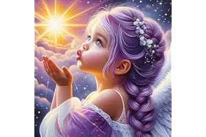 askkqtx Fairy Diamond Art Kits for Adults, Starry Sunrise Diamond Painting Kits for Beginners, DIY 5D Full Drill Crystal Rhinestone Gem Art Craft Home Decor 14x14 Inch