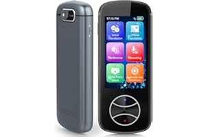QUALIDIGI Language Translator Device Portable Real-time Voice Translation in 137 Different Languages and Accents, Support Instant Offline/WiFi/Hotspot Accuracy Image Interpreter Translation