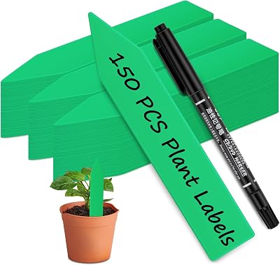 BECHOICEN Plastic Plant Labels 150Pcs Multicolor Garden Markers