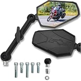 Doubletake Adventure 6" Mirror Kit 2.0, Universal Fit Folding Motorcycle Mirrors, Guaranteed for Life.