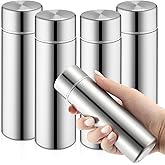 Vesici Mini Water Bottles 4.4 oz Cute Small Insulated Stainless Steel Purse Water Bottles Pocket Slim Flask Keeps Drink Cold and Hot for Women Lunch Bag Coffee(Silver,4 Pack) | Cute, Small, Insulated, Purse Water Bottles, Pocket Slim Flask