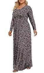 LONGYUAN Womens Long Sleeve Casual Dresses Plus