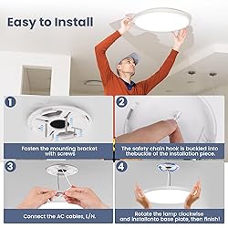 NIORSUN 12 inch Flush Mount LED Ceiling Light