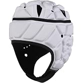 Surlim Soft Shell Flag Football Helmet for Youth, 7v7 Padded Rugby Headgear | 10mm vented EVA foam padding, adjustable chin strap and rear laces, for practice, training and scrimmages