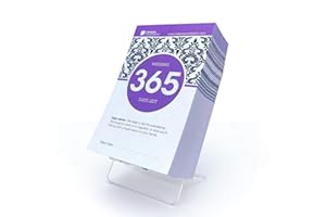 CREATIVE COUNTDOWN 1 Year (365 Days) Wedding Count Down Calendar - 5.75"x3.75" - Purple Daily Tear Off Countdown Calendar With Motivation Tips & Advice - Perfect Wedding Planning Companion for Bride & Groom