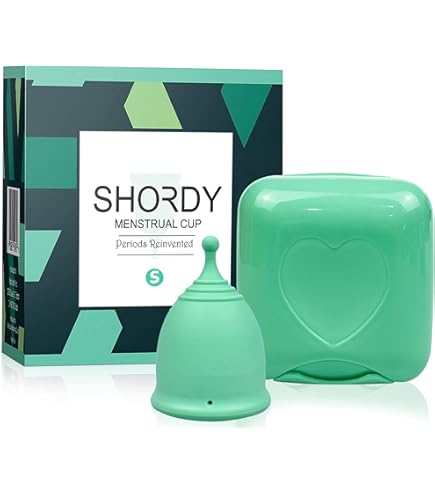 SHORDY Reusable Menstrual Cups (Large) Set Of 2 With Mini Box, Medical Grade Silicone, Coupe Menstruelle, Safe Period Cup, Heavy Flow Kit, Feminine Hygiene, Tampons, Pads & Disc Alternative (Green - View #5