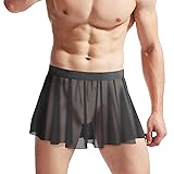 Men’s Sheer Mesh Mini Skirt Cross-dressing Sissy
