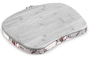 Jasenna Lap Laptop Desk - Portable Lap Desk with Pillow Cushion, Fits up to 15.6 inch Laptop for Home Office Students Use as Computer Laptop Stand, Book Tablet(1-Light Grey)