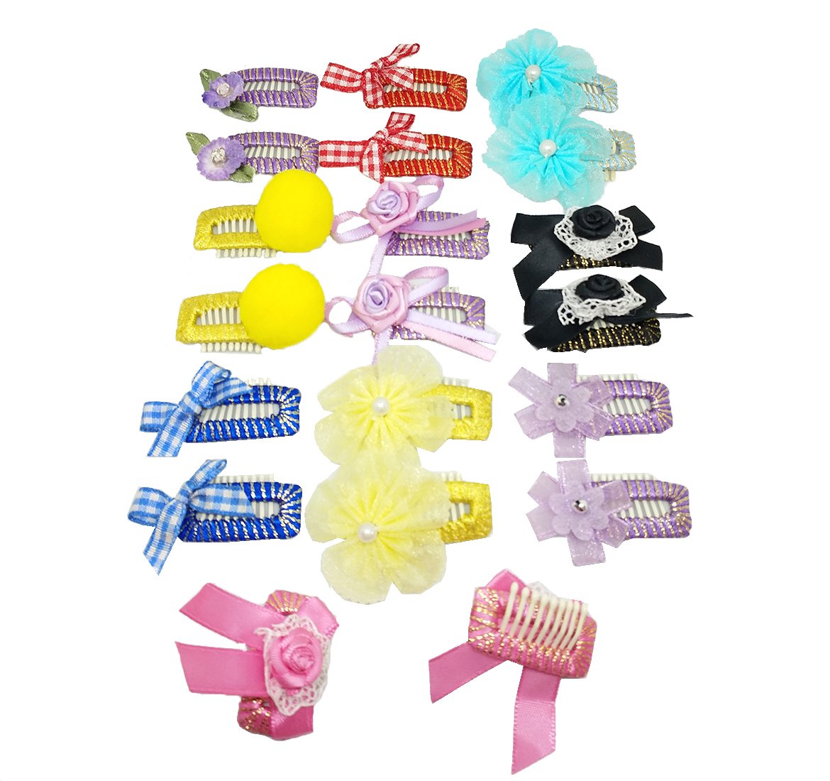 Pet Show Handmade Flowers Pet Small Dogs Hair Bows Clips For Short