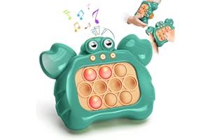 BLOVEAUTY Quick Push Game Pop Game It Fidget Toys Light up Pattern Popping Game Puzzle Game Machine Anti-Anxiety Autism Sensory Toy for Children Adults