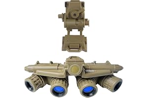 LKJUYGE GPNVG 18 Night Vision Goggles Dummy Model with Night Vision Mount, Four-Tube Binocular Night Vision for Tactical Helmet NVG Mount, Cosplay Prop