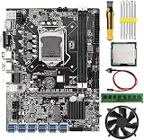Lodokdre B75 Mining Motherboard G530/G630 CPU 8GB DDR3 RAM Fan Screwdriver Line view 1