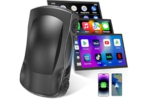 MINALOOK Wireless CarPlay Adapter is Compatible with Netflix TIKTok YouTube, Android Auto Wireless Adapter for Factory Wired CarPlay Cars, CarPlay Ai Box, TF Card, Mirroring,5GHz WiFi, for iPhone/Android