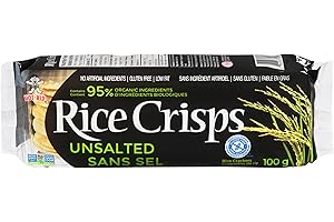 Hot-Kid Unsalted Rice Crisps - Gluten Free, Low Fat, GMO Free, 100 g