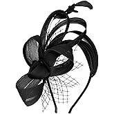 Uintoon Fascinators Hats for Women 2026 Fascinator Headband Tea Party Hat Derby Hats for Cocktail, Wedding, Fancy Dress Party