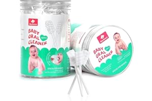 Dearlomum 48PCS Baby Tongue Cleaner, Newborn Toothbrush, Disposable Infant Oral Cleaning Stick, Gauze Gum Cleaner for Dental 