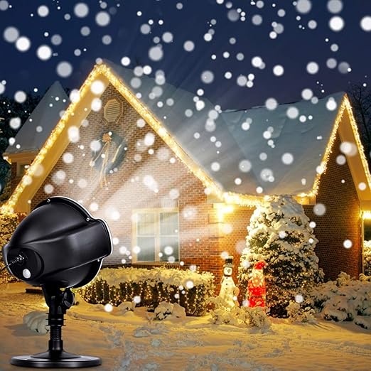 led proyector luces de navidad croled lampara de proyeccion led nieve luz decrativa con control remoto impermeable iluminacion de jardin para fiesta