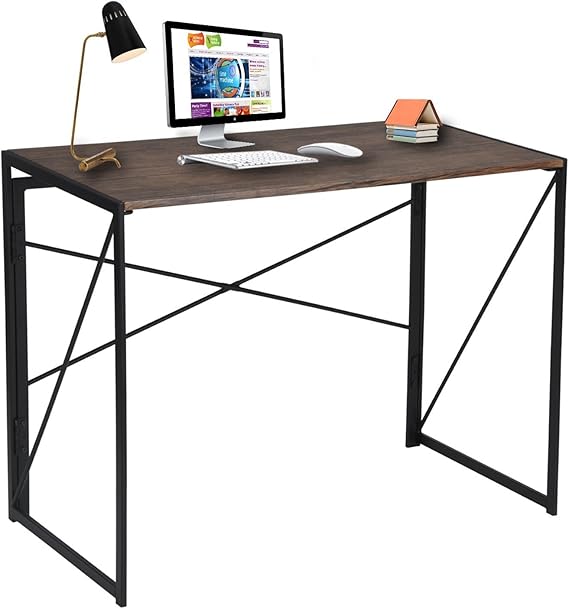 Folding Computer Gaming Desk for ps5, NoAssembly Simple Study Desk