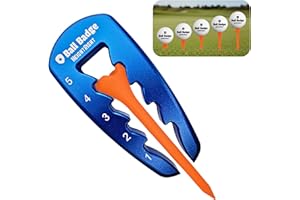 HODL 21 Ball Badge HeightRight Adjustable Golf Tee Height Tool – Precision Tee Height Setter for Consistent Swings, Durable Aluminum Design, Easy-to-Use Golf Training Aid