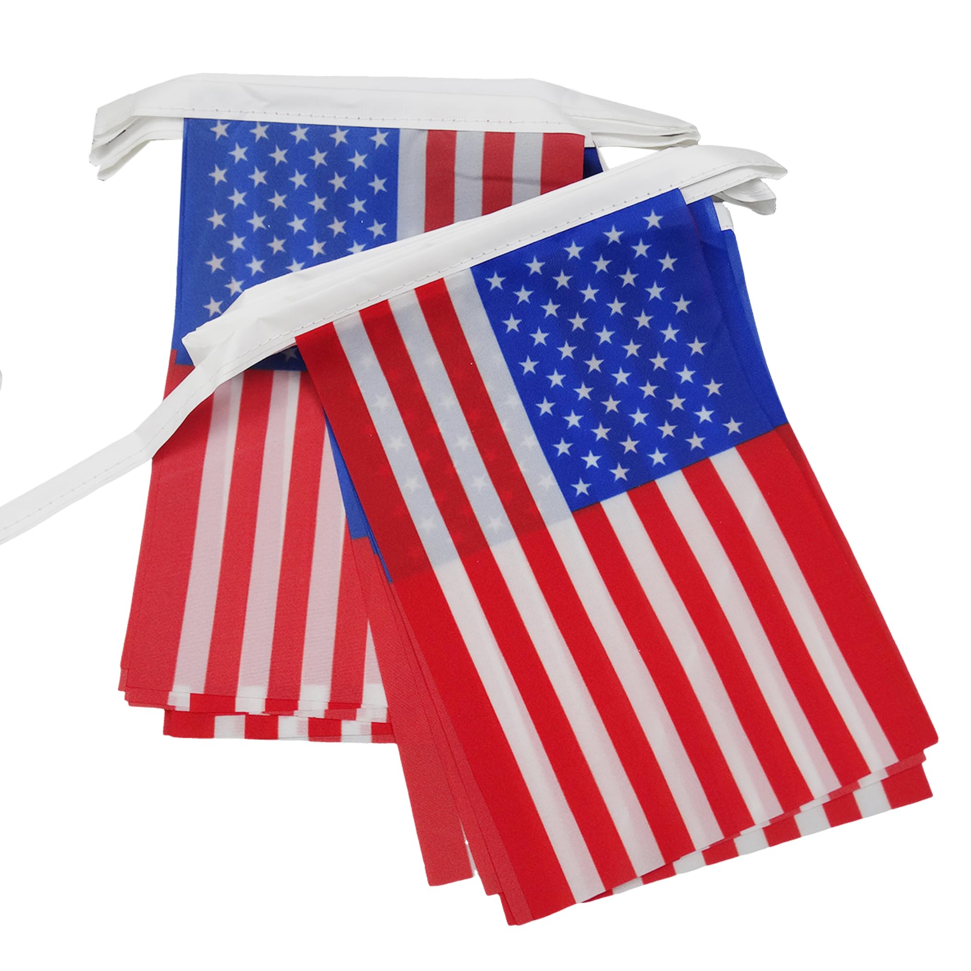 AZ FLAG United States Bunting Flag, 20 Ft Garland with 20 Small American Flags 8'' x 6'', 100% Polyester String Pennant, 6 meters — image 1