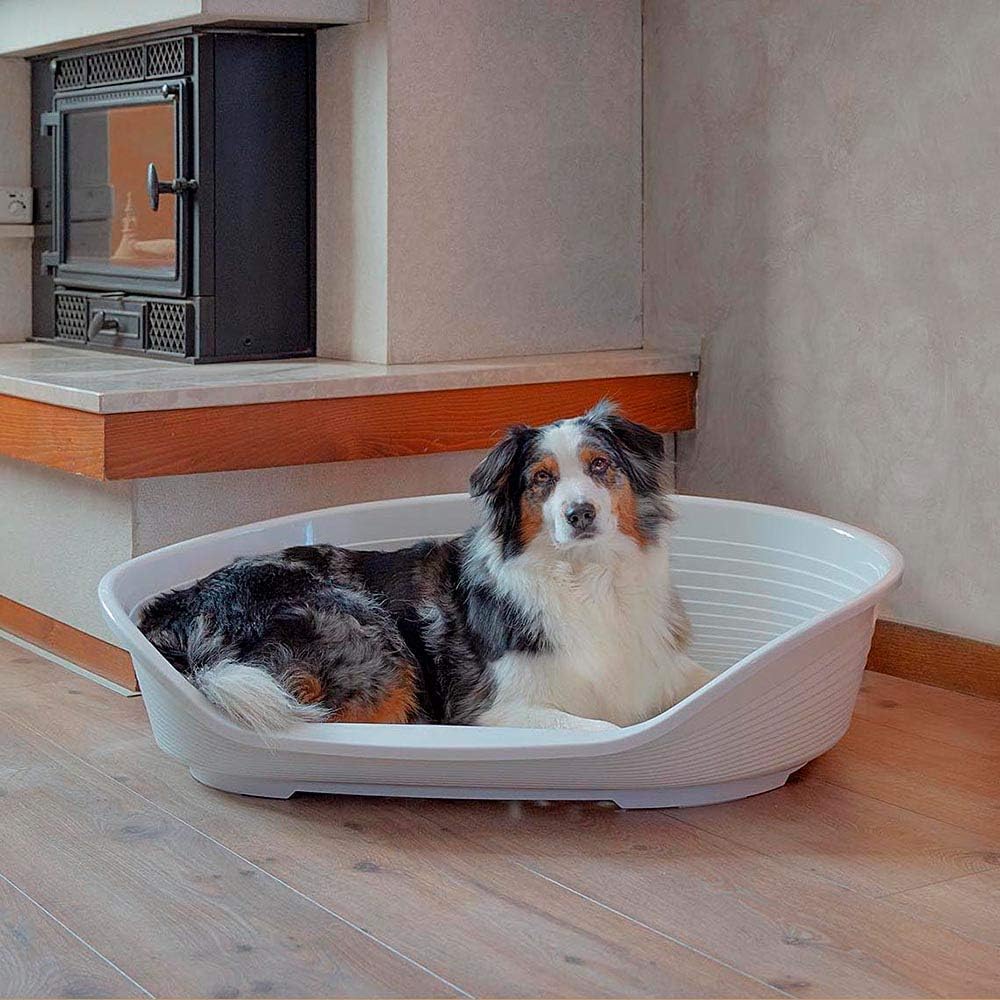 Ferplast Cat Bed, Plastic Dog Bed Large, Ventilation Holes and Non-Slip Rubber Feet for Added Stability 93,5 x 68 x h. 28,5 cm. Pink - Image 4