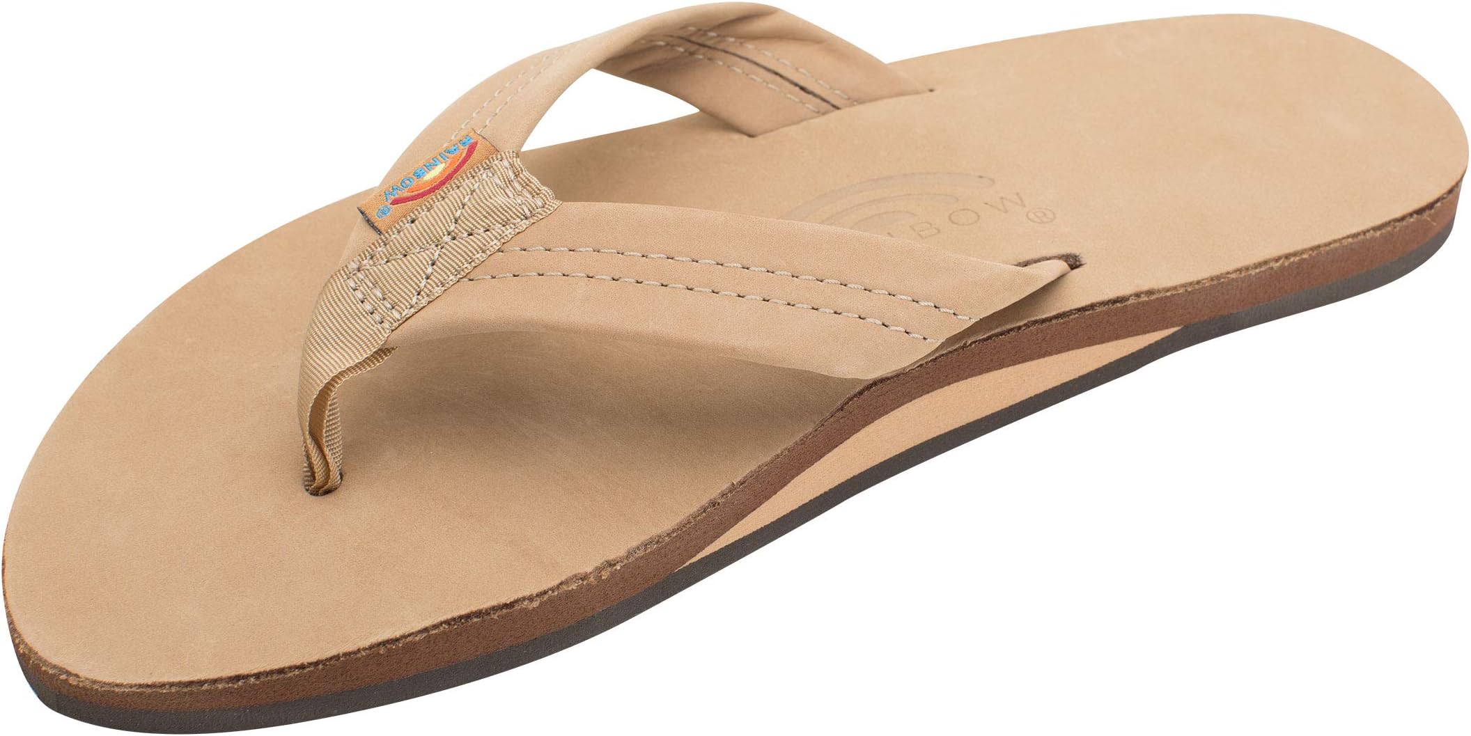 Men's Leather Single Layer Wide Strap with Arch