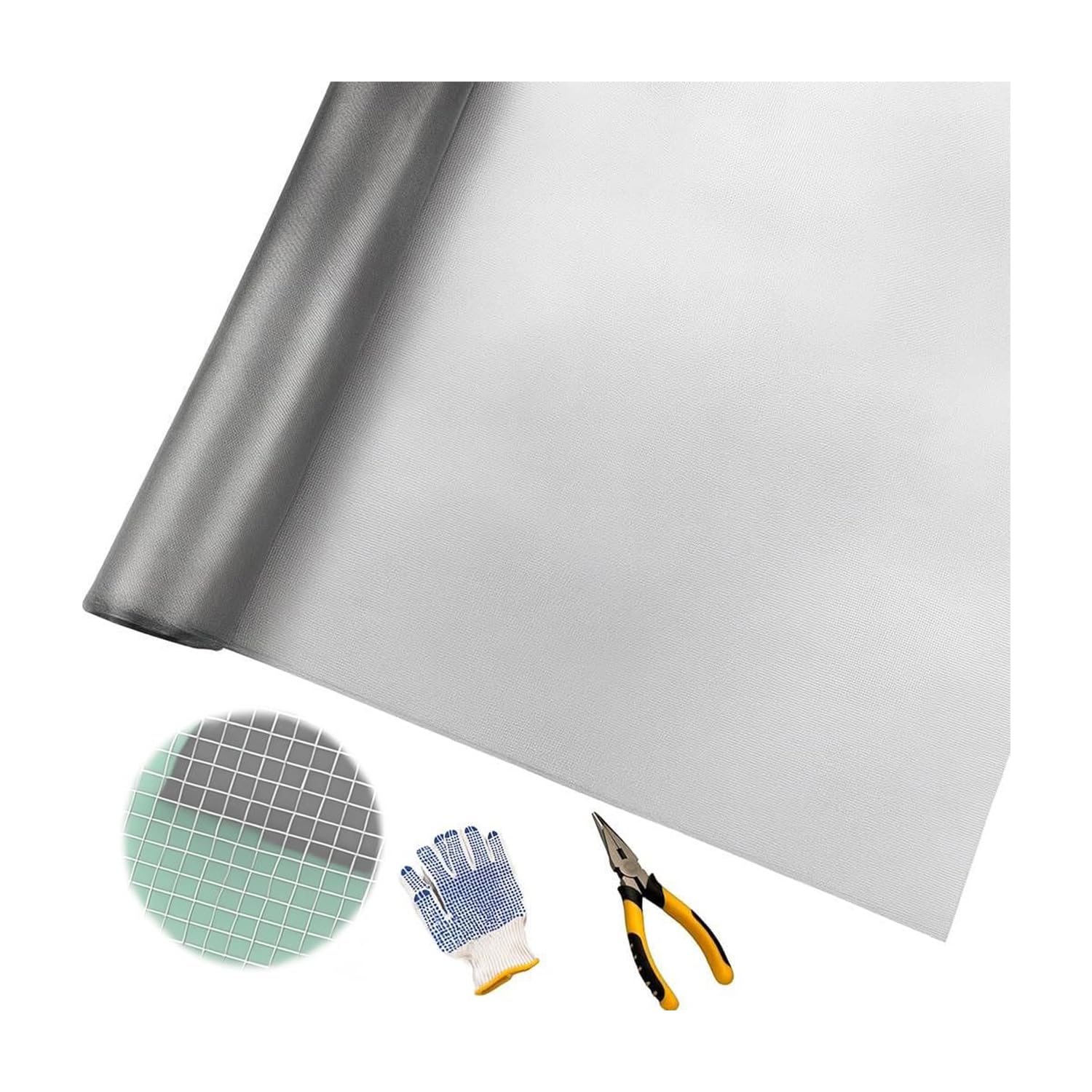 View 3 of **damaged**BBTEQEKN 304 Stainless Steel Screen Roll, 47"x 98Ft 20 Mesh Window Screen Mesh, Metal Hardware Woven Wire, for Home Commercial Industrial Farming Gardening Use