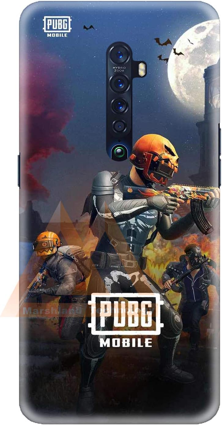 MARSHLAND Latest Pubg Character Pattern Printed Design Hard Back Cover Compatible for Oppo Reno 2