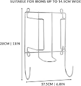 Maison & White 2 In 1 Iron & Ironing Board Holder - Chrome Steel Mount view 2