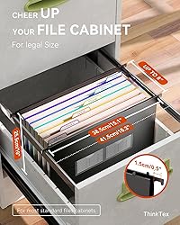 ThinkTex Plastic Expanding Hanging File Folders, 7